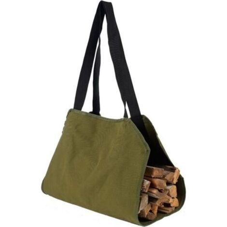 Sac de rangement pour bois de chauffage, sac de rangement multifonctionnel et portable en toile (1/4)