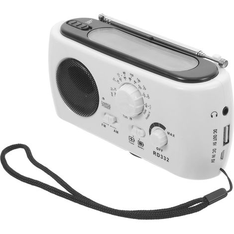 Radio d'urgence Solaire à Manivelle Portable Lampe LED (1/5)