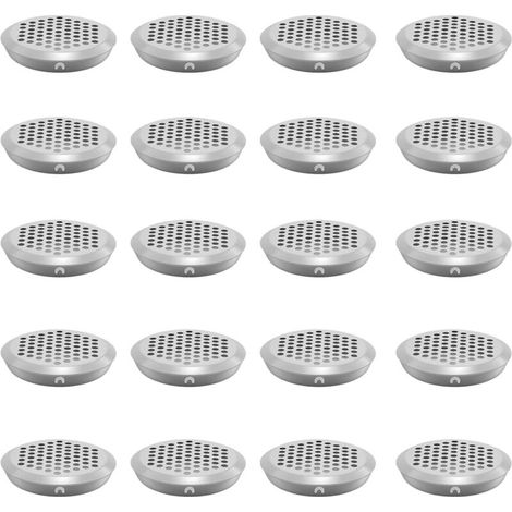 6 Pièces Grille de Ventilation en Acier Inoxydable, Grille de Ventilation L'armoire- 60 mm Grille Ventilation Ronde Peut être Utilisé Dans le Garage, Salle de Bain la Chambre (1/4)