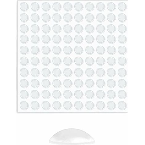 ZVD-Butées de Protection en Caoutchouc,Transparente Pieds Adhésifs,Tampon Caoutchouc Autocollant 100PC, Anti Choc Bruit, Idéale pour Meubles Amortisseur Autoadhésifs Tampon pour Porte Tampon Meubles.- (1/4)