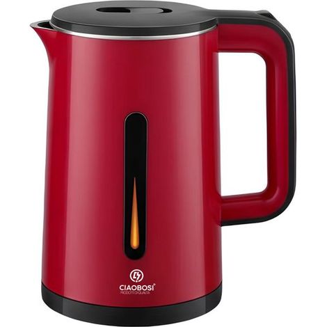 Bouilloire électrique - AVIZAR - 0.6 L - 1500 W - Noir/Rouge - Arrêt automatique (1/5)