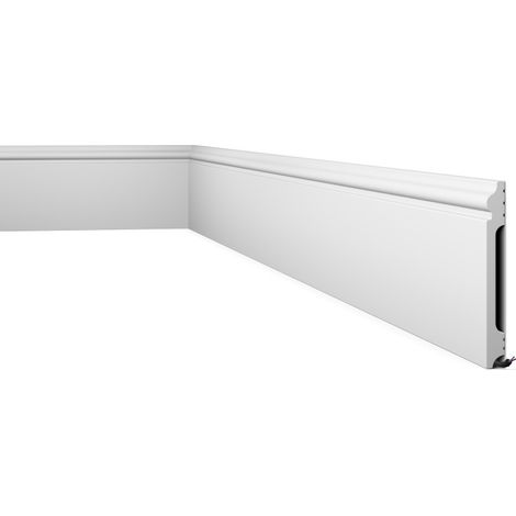 Plinthe NMC FL17 WALLSTYL Noel Marquet Profil de décoration design intemporel classique blanc 2 m (1/5)