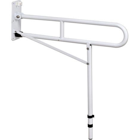 NRS Healthcare M48465 Maniglione di Sicurezza Ribaltabile da Muro con Gamba d'Appoggio Economy (1/5)