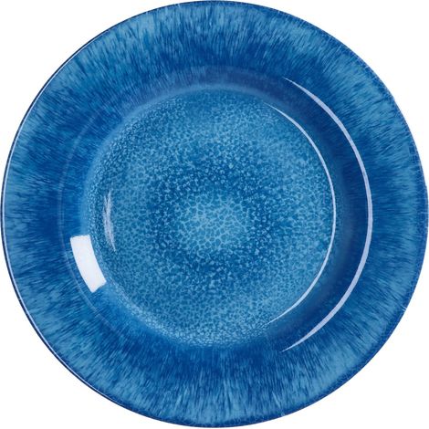 Regalo Italiano Piatto Piano Melamina D 28 Cm H 3 Cm Blu