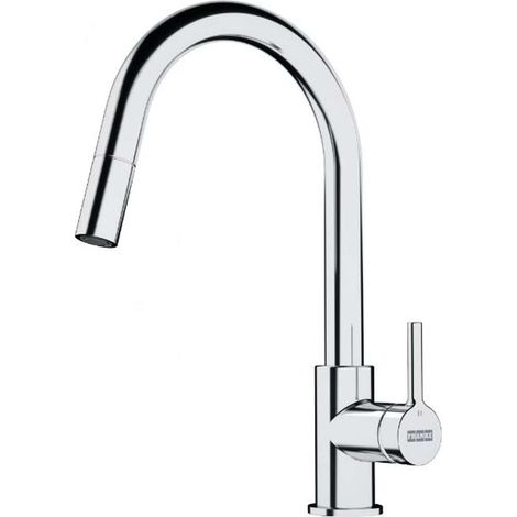 Franke LINA. Tipo di beccuccio: Estraibile, Colore del prodotto: Nero, Materiale del rubinetto: Ottone. Altezza (max): 36 cm - 115.0693.229