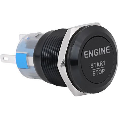12v LED White LED Engine Start Stop Button Switch (1/5)
