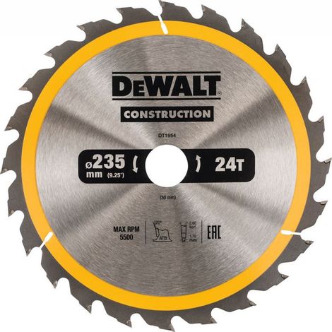 DeWalt Kreissägeblatt stat. 235/30 mm 24WZ