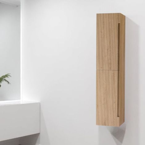 Colonna bagno reversibile h 160 cm Rovere Chiaro RIGHE (1/5)