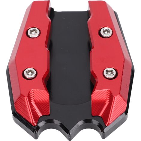 Plaque d'extension de béquille de moto CNC en alliage d'aluminium, support de stationnement latéral de remplacement pour Nmax155 Nmax125 rouge (1/5)