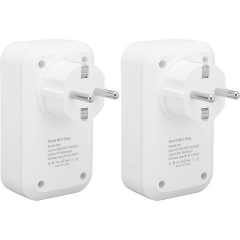 wiederaufladbare WLAN-Steckdosen, feuerfest, mit Fernbedienung und Sprachsteuerung, EU-Stecker 100–250 V