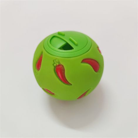 Pelota de juguete Cross Border Pet Snack Ball, pelota de movimiento lento para animales pequeños (verde, 7,5 cm de diámetro)