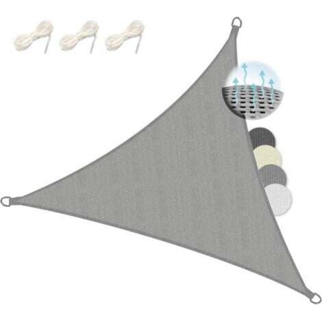 Waterproof Garden Courtyard Sunshade Sail Right Angle UV Awning Pool Awning - Grey 3x4x5m (1/4)