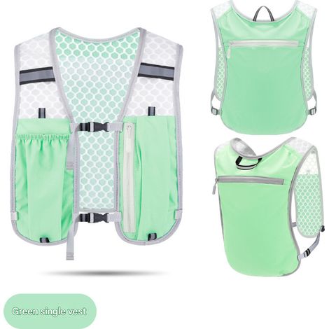 Gilet de running léger avec poche pour téléphone - Bretelles ajustables, poche zippée, dos en mesh respirant, idéal pour la course, la randonnée et la salle de sport - Sva (1/5)