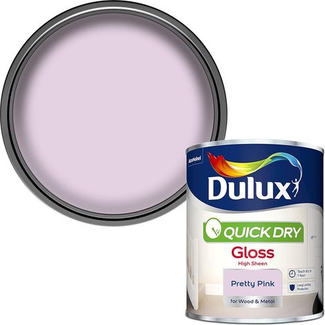 Dulux Quick Dry Gloss Colours - Pretty Pink - 750ml