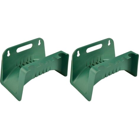 2x Schlauchhalter grün Wandschlauchhalter Gartenschlauchhalter Schlauchhalterung (1/5)