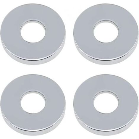 Rosace robinet mitigeur douche 4 pièces – Acier inoxydable chromé – Diamètre extérieur 70 mm – Pour cuisines et salles de bain (1/5)