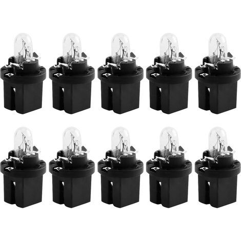 Lot de 10 ampoules de tableau de bord DC 12 V 2 W 30 MA pour éclairage de tableau de bord de voiture - Ampoules génériques avec connexion directe - Installation facile (1/5)