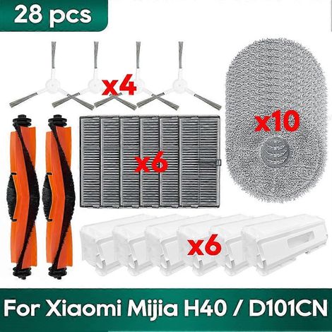 Accessoires pour Xiaomi Mijia H40 / D101CN : brosse principale, filtre HEPA, chiffons de nettoyage, sac à poussière, pièces de rechange (1/5)