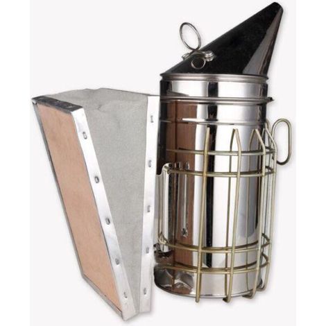 Bardusch - Fumoir d'apiculture en cuir de vachette et acier inoxydable avec housse de protection Équipement pour abeilles (1/4)