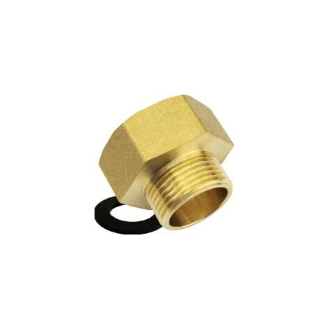 Premium 3/4'' par 1'' pouce Réducteur fait de laiton de haute qualité robuste et antirouille Mamelon de connexion Prise de tuyau - Femelle 26/34 par Mâle 20/27 (1/5)