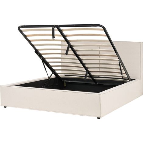 Ottoman Bed Fabric MOISSAC 160 x 200 cm (EU King Size) Beige