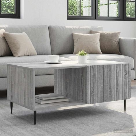 vidaXL Table basse Sonoma gris 90 x 50 x 40 cm Bois d'ingénierie (1/5)