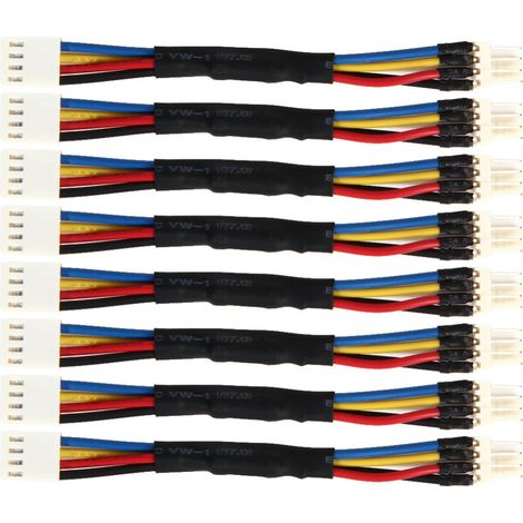 Câble de réduction de vitesse pour ventilateur de processeur 4 broches/4 broches, contrôle de température PWM, réduction de vitesse/réduction du bruit, câble de contrôle de vitesse 4 broches 4P (1/5)