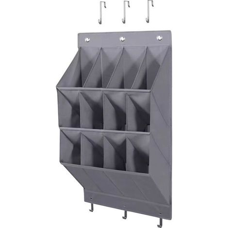 Rangement à chaussures à suspendre derrière une porte, range-chaussures suspendu avec grand porte-chaussures à poches, étagère à chaussures suspendue pour placard (1/4)