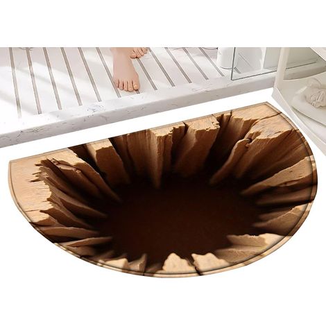 Tapis Illusion 3D Décoration d'Intérieur Douce Lavable Antidérapante Tapis Qui Ressemble à un Trou Pour Decoration Maison Salon Salle de Bain Cuisine Interieur Exterieur Bureau Dortoir (1/5)