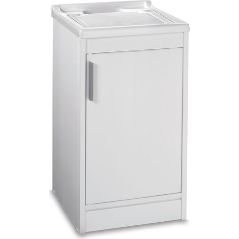 LAVATOIO IN RESINA BIANCO IN KIT  cm. 45x50x86 h