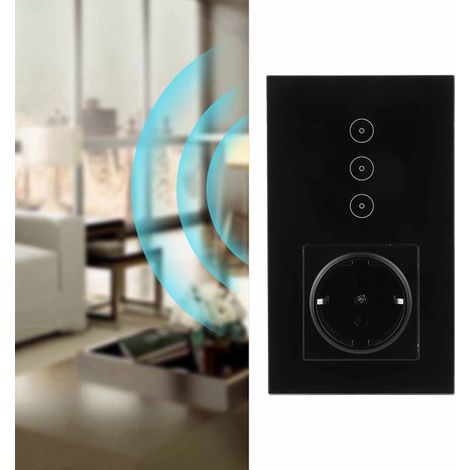 Interrupteur mural intelligent multifonction avec prise WiFi pour Tuya EU 95‑250V/AC 10A (1/5)