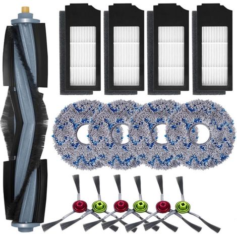 Accesorios para las aspiradoras Ecovacs Deebot X1 Omni/X1 y Omni/X1 Turbo: 1 cepillo principal, 6 cepillos laterales, 4 mopas, 4 filtros. (1/5)