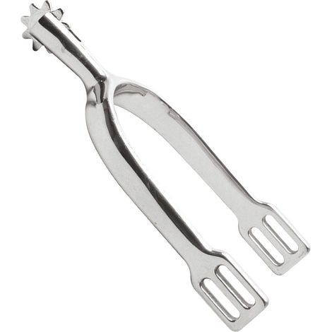 Speroni da dressage uomo in acciaio inox con rotella 35 mm