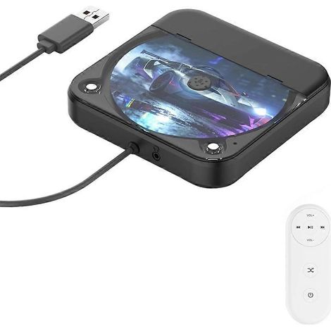 External CD lecteur pour voiture, voiture CD Players avec AUX câble et Remote commande pour Vehicle, Laptop, TV (1/5)