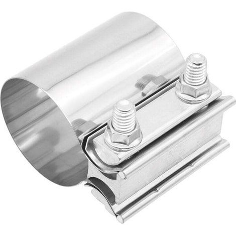 Colliers d'échappement de 2,5 pouces, manchons en acier inoxydable à ajustement bout à bout, adaptés aux tuyaux d'échappement, aux silencieux et aux convertisseurs catalytiques. (1/4)