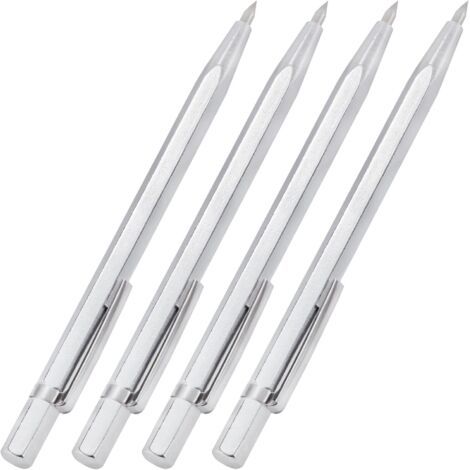 Pointe à Tracer en Carbure de Tungstène Stylos à Tracer en Métal Stylos de Gravure en Alliage pour Plaque en Céramique/Métal/Verre 4 Pièces Trusquin (1/5)