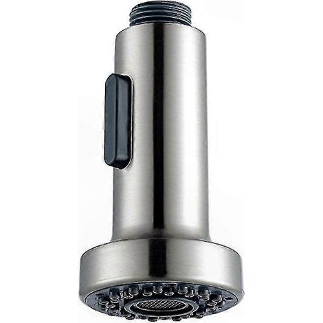 Pommeau de douchette 2-en-1 pour robinet de cuisine, embout de remplacement chromé pour mitigeur extractible, accessoire de pulvérisation à double fonction (1/3)