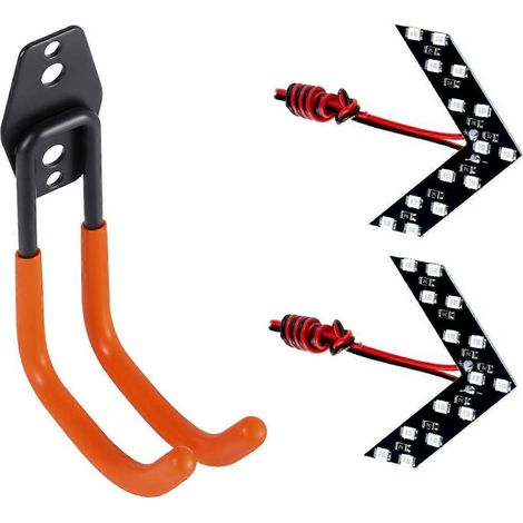 Câble de recharge mural en J pour véhicule électrique avec 2 LED clignotantes latérales 14 SMD pour rétroviseurs. (1/5)