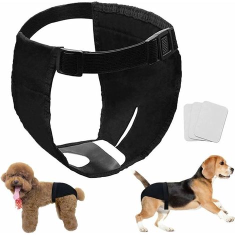 2pcs Couches pour Chiennes (XL), Respirante Couches pour Chiens, Périodes Physiologiques Culotte pour Chienne avec 3 Serviettes Hygiéniques, Nappy pour Chienne, M à XL Convient à Toutes Les Chiennes (1/5)