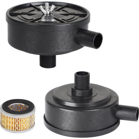 2 pièces Filtre à air comprimé 20mm 1/2 PT Filetage mâle métal avec élément de remplacement pour compresseur d'air d'admission en Silencieux Accessoires compresseu - 20mm(1/2 PT) (1/5)