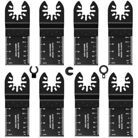 Lame Scie Oscillante, Outil Multifonction Universelle Accessoires pour Plastique, Bois, Métal, Multitool Fein Multimaster, Ryobi, Milwaukee, Bosch, Dremel, Rockwell - (1/5)