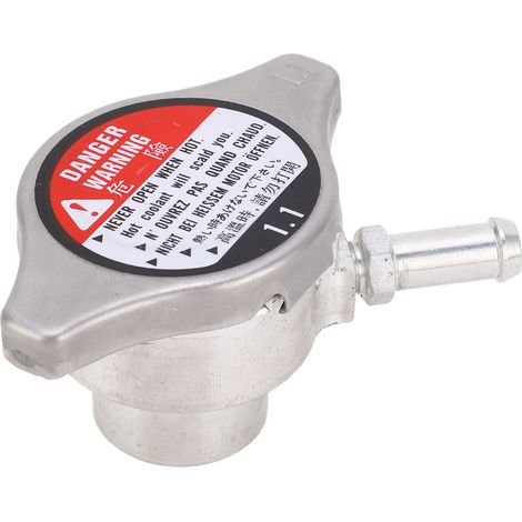 GARRYFIZH Col de remplissage de radiateur à souder, 32mm, 1,25 pouces, avec capuchon de 1,1 bar, col de remplissage en aluminium pour la plupart des voitures (1/5)