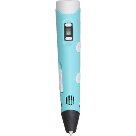 Kit stylo d'impression 3D avec 20 filaments PLA de 3 mètres, 5 V, pour enfants, idéal pour les loisirs créatifs (prise UE 100-220 V, bleu). (1/5)