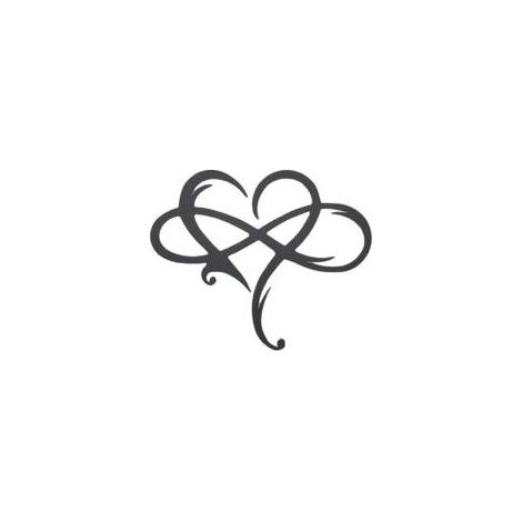 Suspensions murales Art mural en métal coeur, toujours et pour toujours amour forme de coeur symbole de l'infini cadeau pour la décoration de la Saint-Valentin de mariage à la maison, 30 x 25 cm-Fei Y (1/5)