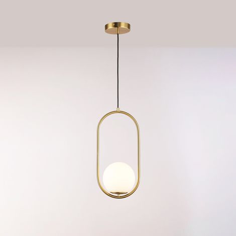 Lampada a sospensione sfera di vetro "JOHN" - E27 - Ø 15cm