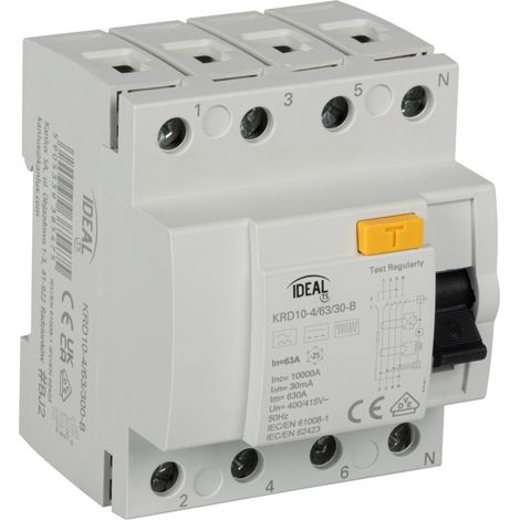 Interruttore differenziale Kanlux krd10-4/63/30-b 63A 30mA tipo B (1/2)