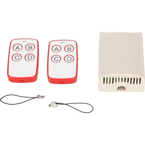 4-Tasten-Fernbedienung (12 V) mit 433-MHz-Code-Lernfunktion und 4 Empfängerrelais
