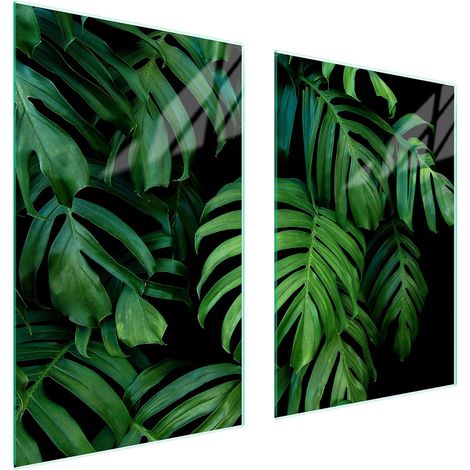PLACA PROTECTORA DE VIDRIO PARA COCINA 65x52 MONSTERA (1/5)