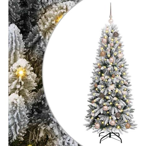 Árbol de Navidad artificial 150 cm PVC y Plástico y Acero y PE vidaXL