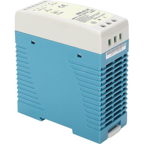 Alimentation à découpage BERM@ (Agréé) MDR-60-24 60W, rail DIN, 2.5A régulée, capteur industriel PLC, tension d'entrée 100-240VAC, boîtier robuste. (1/5)